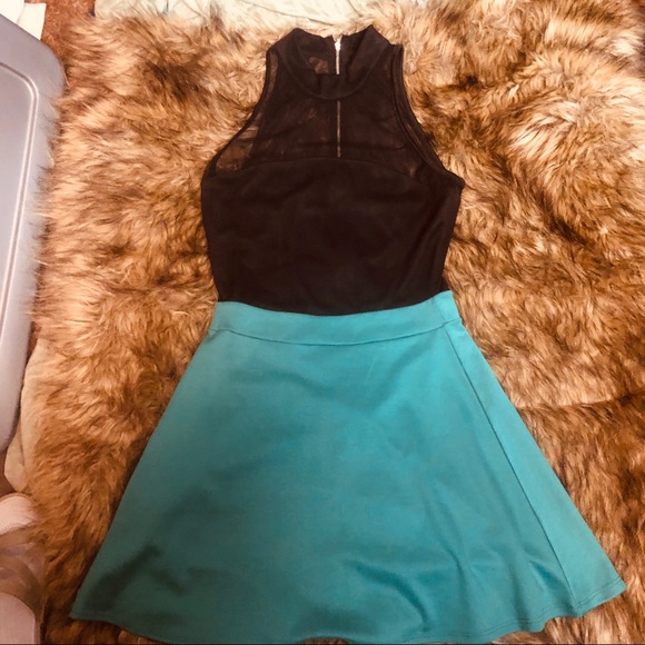 Charlotte Russe Med sheer top color block dress - Picture 4 of 8
